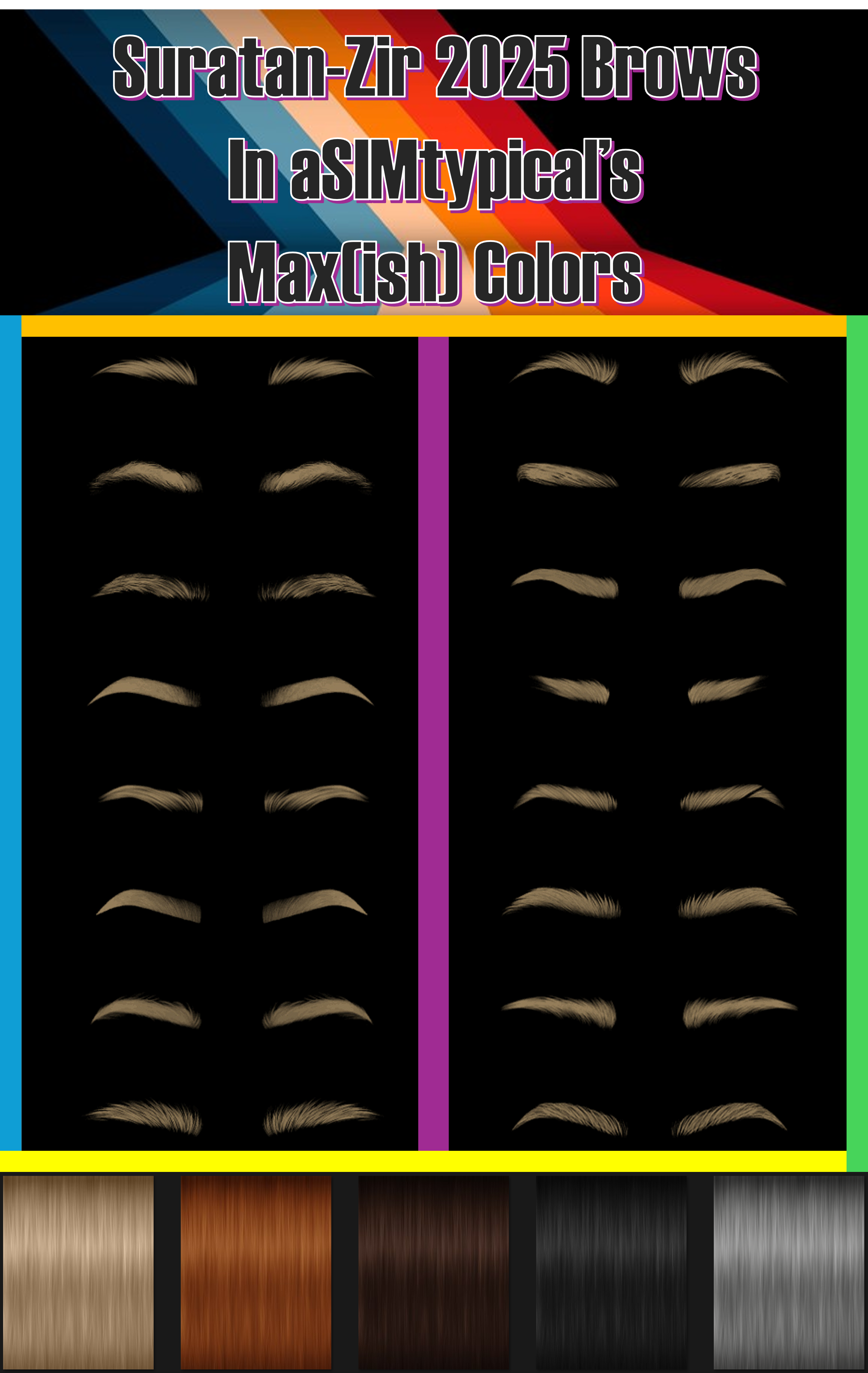 Suratan 16pc 2026 Eyebrows in aSIMtypical Naturals