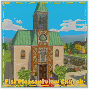 First Pleasantview Church & Cemetary (a remodel of a PleasantSims build)
